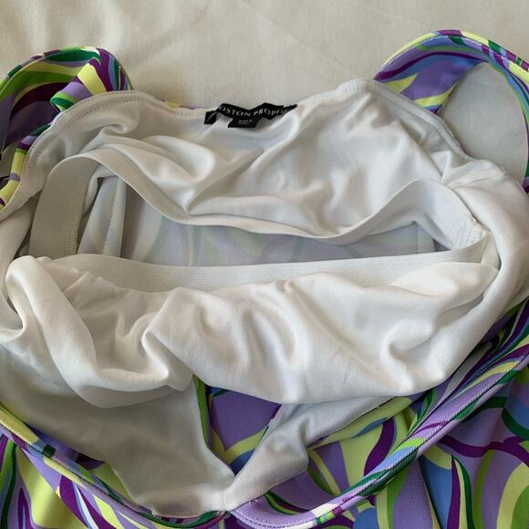 Boston Proper sleeveless sheath dress keyhole front shelf bra unlined size Small - Picture 4 of 9